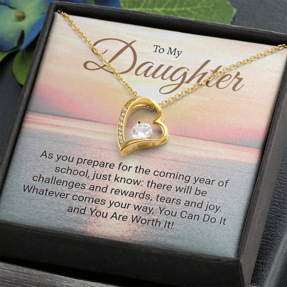 Inspirational Back to school necklace for Daughter