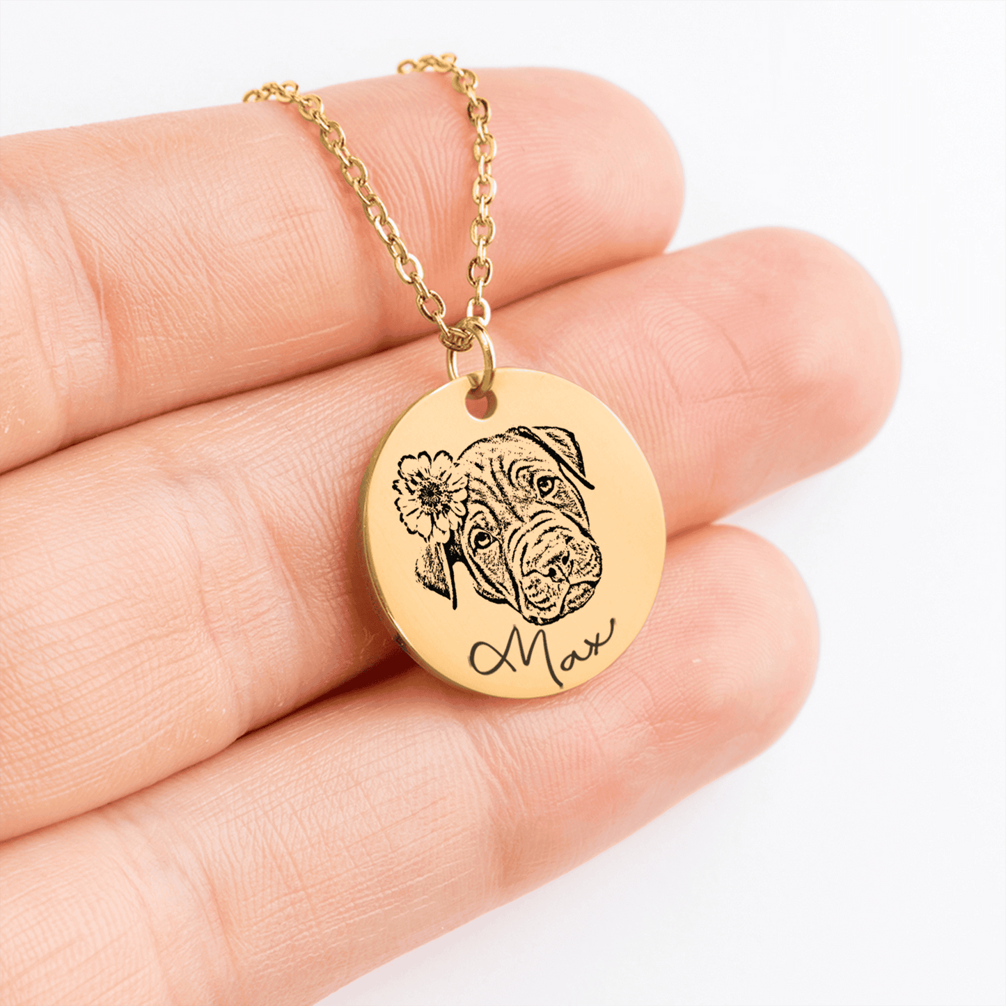 For the One that Left Paw Prints on My Heart | Animal Portrait Necklace