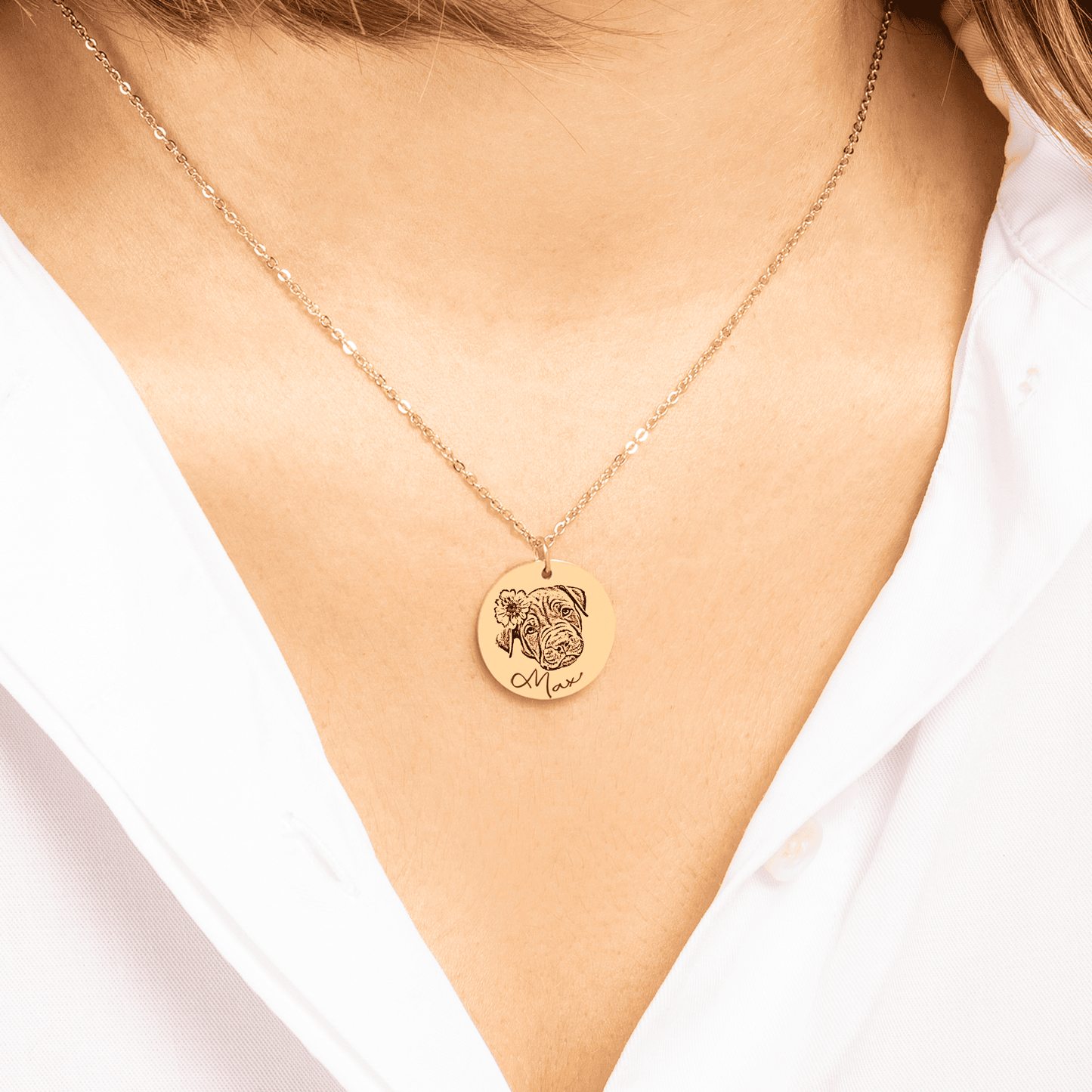 For the One that Left Paw Prints on My Heart | Animal Portrait Necklace