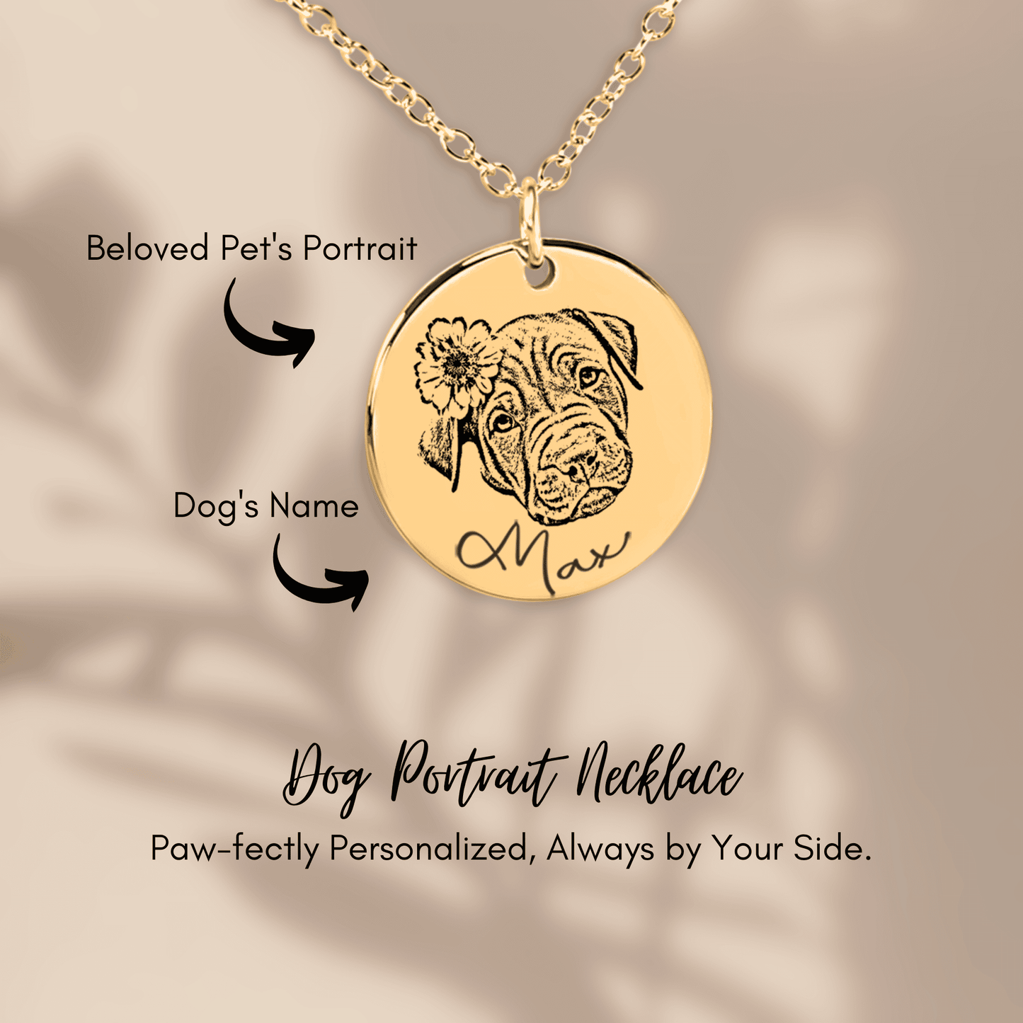 For the One that Left Paw Prints on My Heart | Animal Portrait Necklace