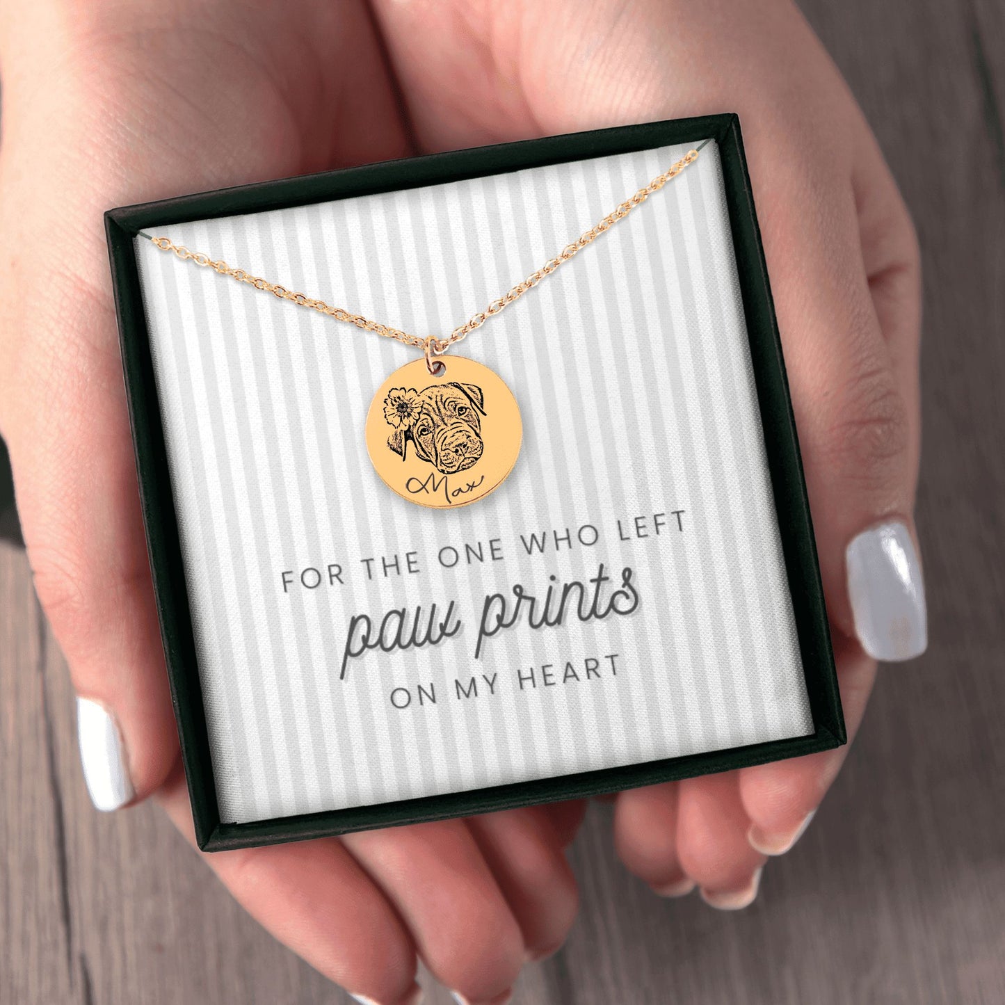 For the One that Left Paw Prints on My Heart | Animal Portrait Necklace