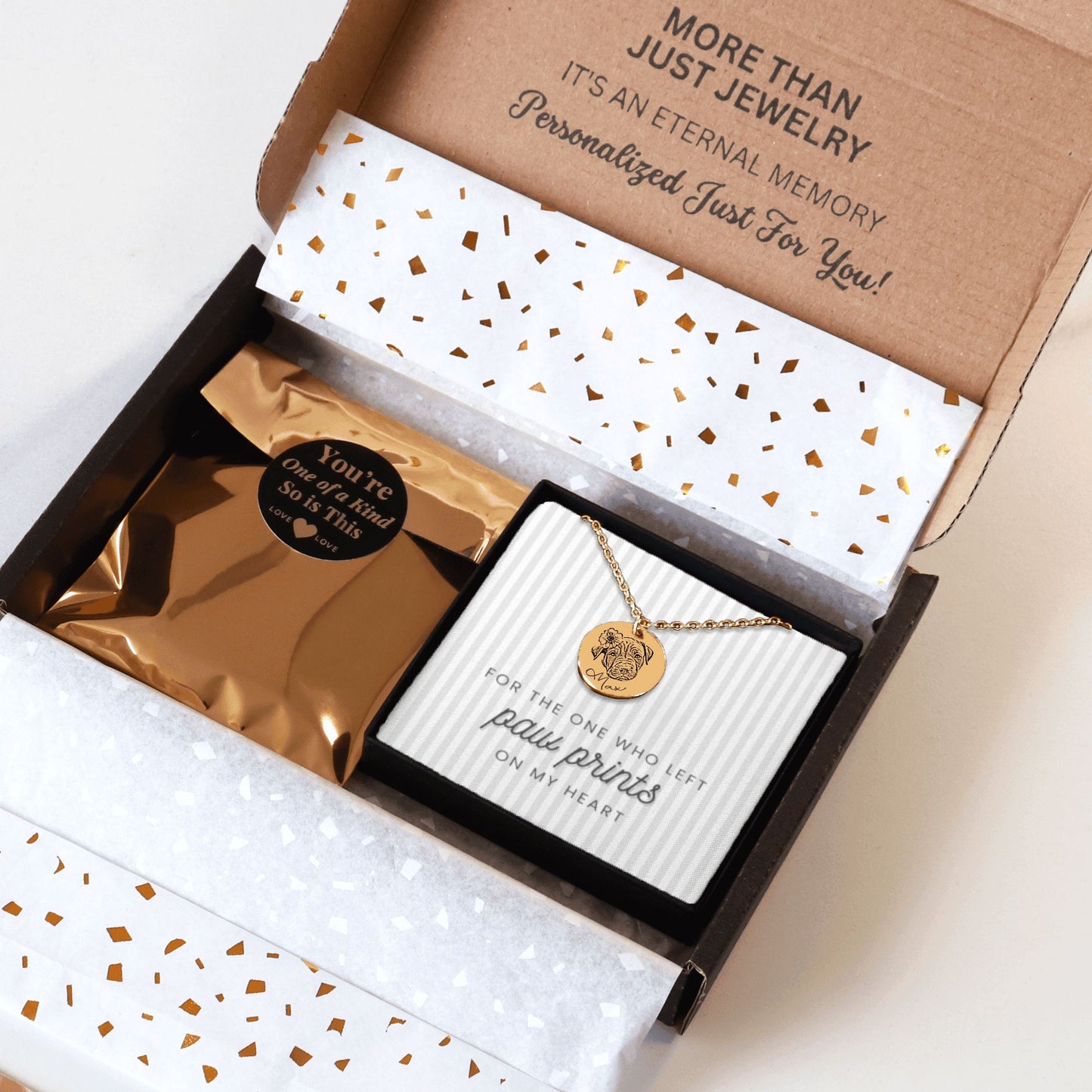 For the One that Left Paw Prints on My Heart | Animal Portrait Necklace