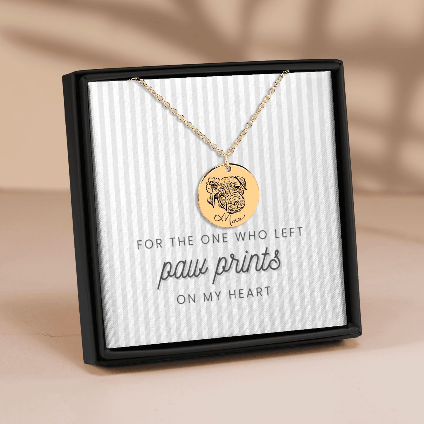 For the One that Left Paw Prints on My Heart | Animal Portrait Necklace