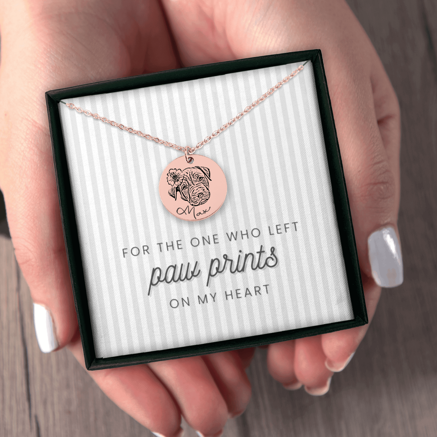 For the One that Left Paw Prints on My Heart | Animal Portrait Necklace