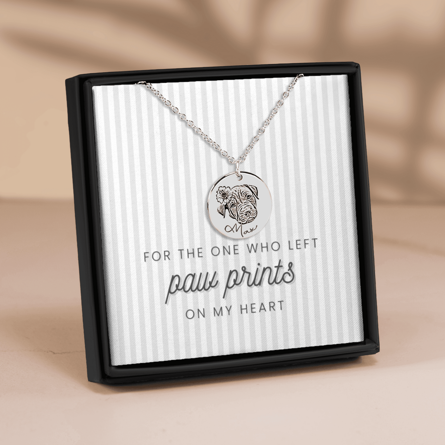 For the One that Left Paw Prints on My Heart | Animal Portrait Necklace
