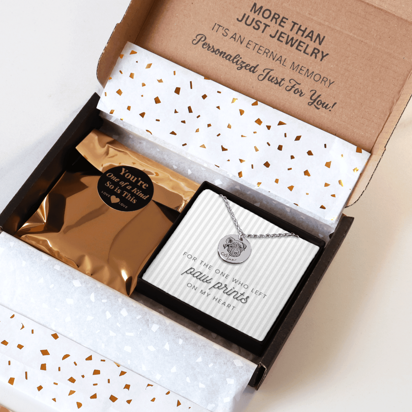 For the One that Left Paw Prints on My Heart | Animal Portrait Necklace