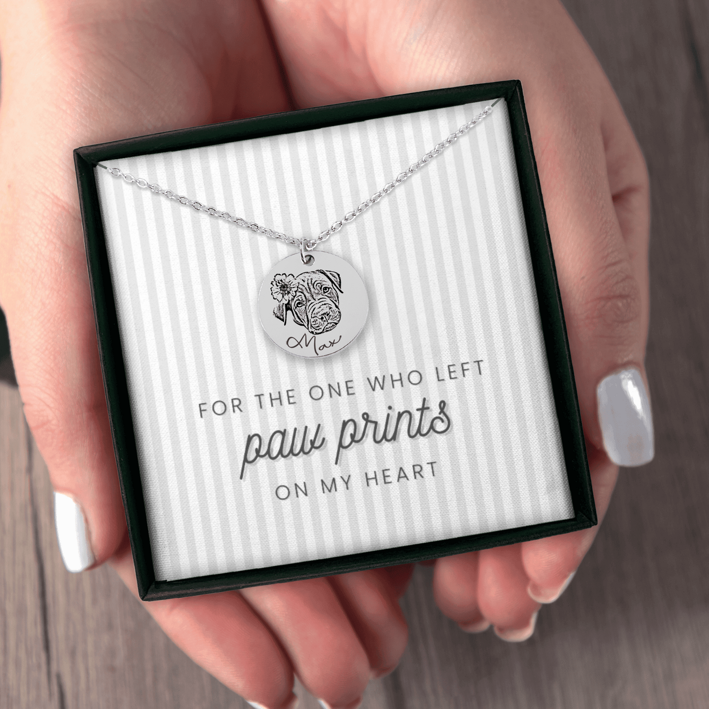 For the One that Left Paw Prints on My Heart | Animal Portrait Necklace