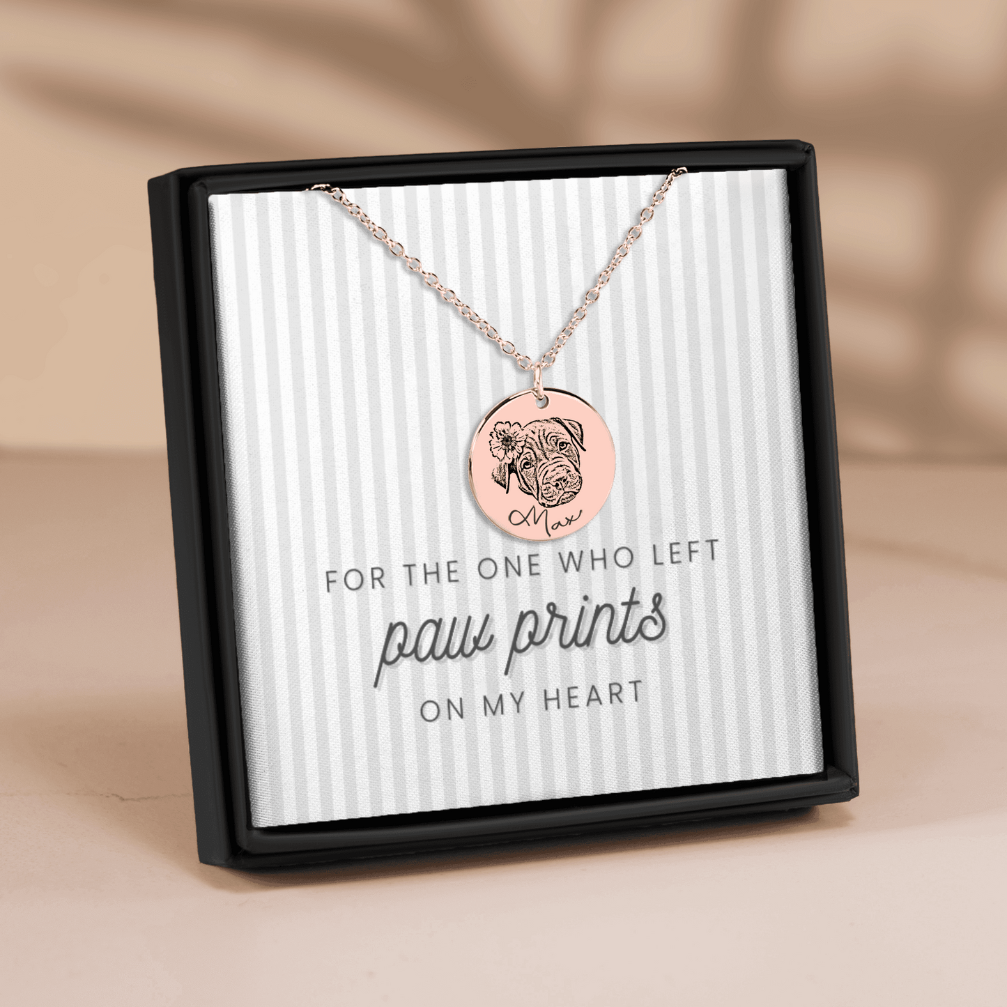 For the One that Left Paw Prints on My Heart | Animal Portrait Necklace