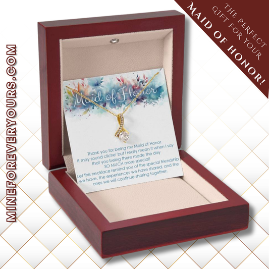 Maid of honor thank you gift for wedding in the PAST. Alluring beauty necklace