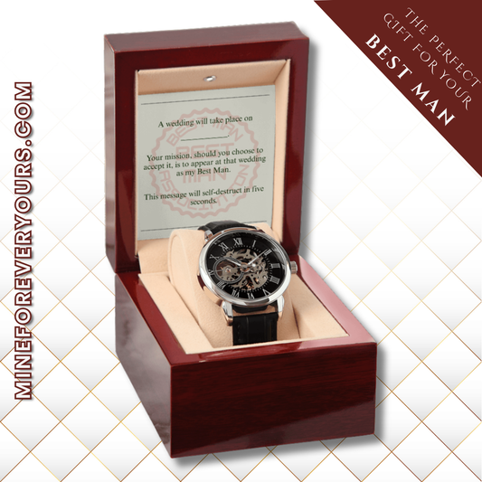 Best Man gift spy themed card Skeleton Watch