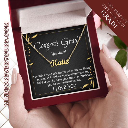 Personalized custom name necklace for high school, college, etc. graduate