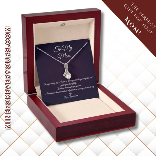 Wedding day necklace gift for Mom from son, Alluring beauty variation